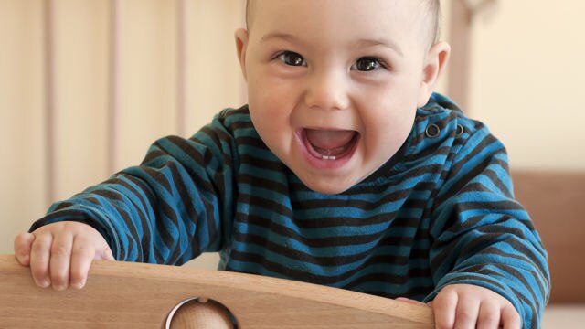 Baby laughing