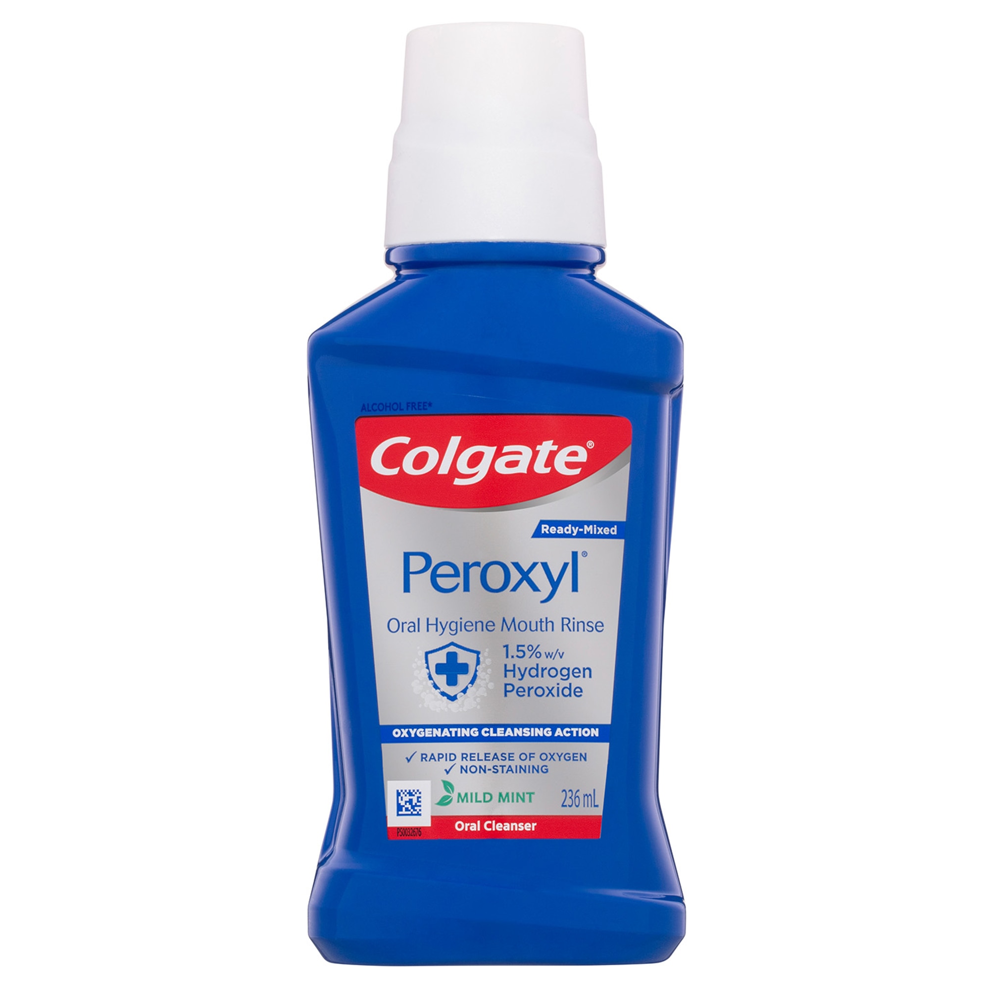 Colgate Peroxyl Oral Cleanser Alcohol Free Mouth Rinse 236 mL 