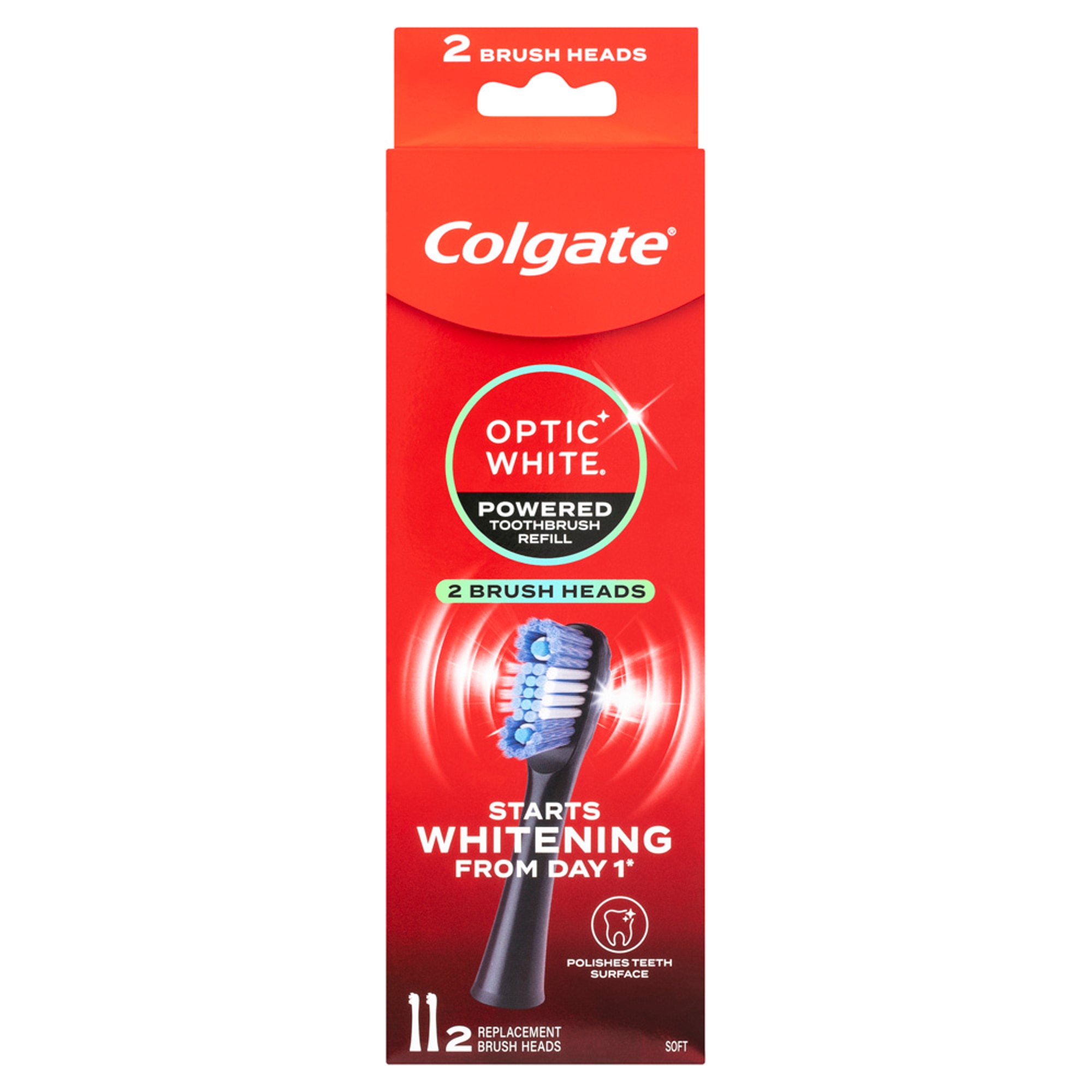Colgate® Optic White® Powered Toothbrush Soft Refill 2 Pack | Colgate ...