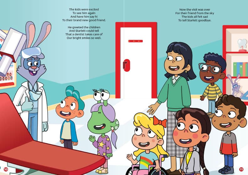 Baxter Meets a Visitor Story Book Page 7