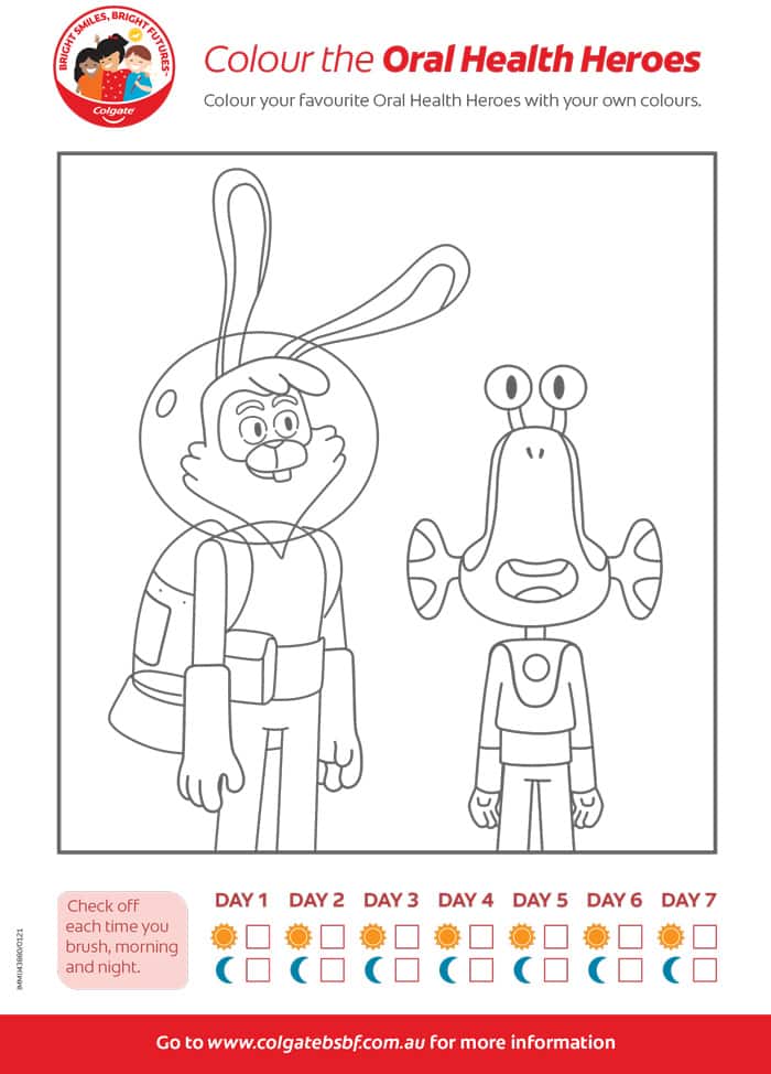 Colour the Oral Health heroes