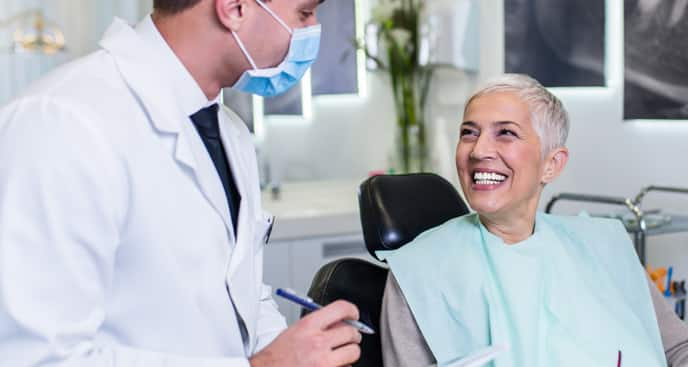 dentist doing implant treatment