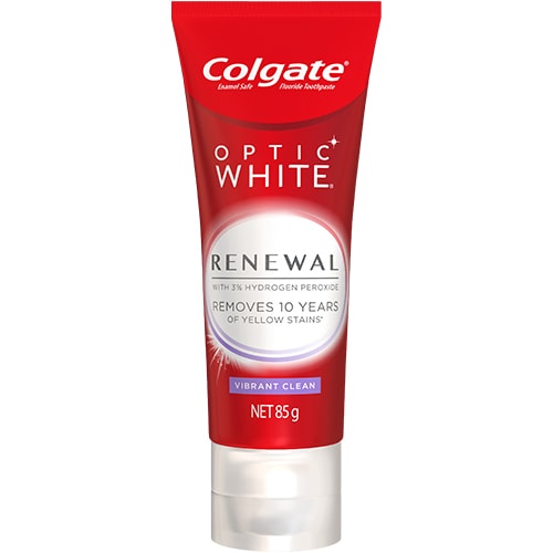 Colgate<sup>®</sup> Optic White™ Renewal Vibrant Clean Teeth Whitening Toothpaste