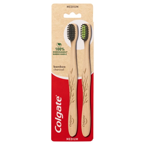 Colgate<sup>®</sup> Bamboo Charcoal Manual Medium Toothbrush