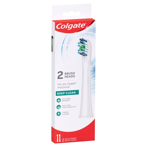 Colgate<sup>®</sup> Proclinical<sup>®</sup> Deep Clean White Replacement Electric Toothbrush Head Refills 2 PackColgate<sup>®</sup> Proclinical<sup>®</sup> Deep Clean White Replacement Electric Toothbrush Head Refills 2 Pack
