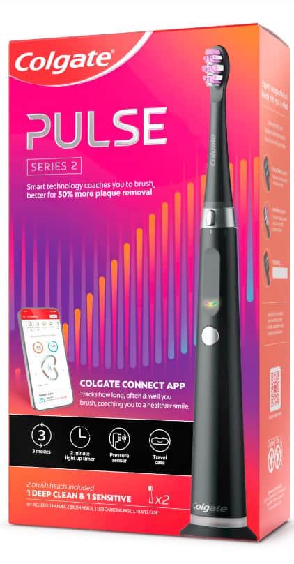 Colgate pulse series 1 electric toothbrush pack.