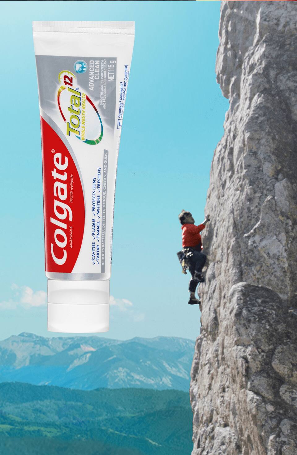 colgate total Advanced clean toothpaste packshot