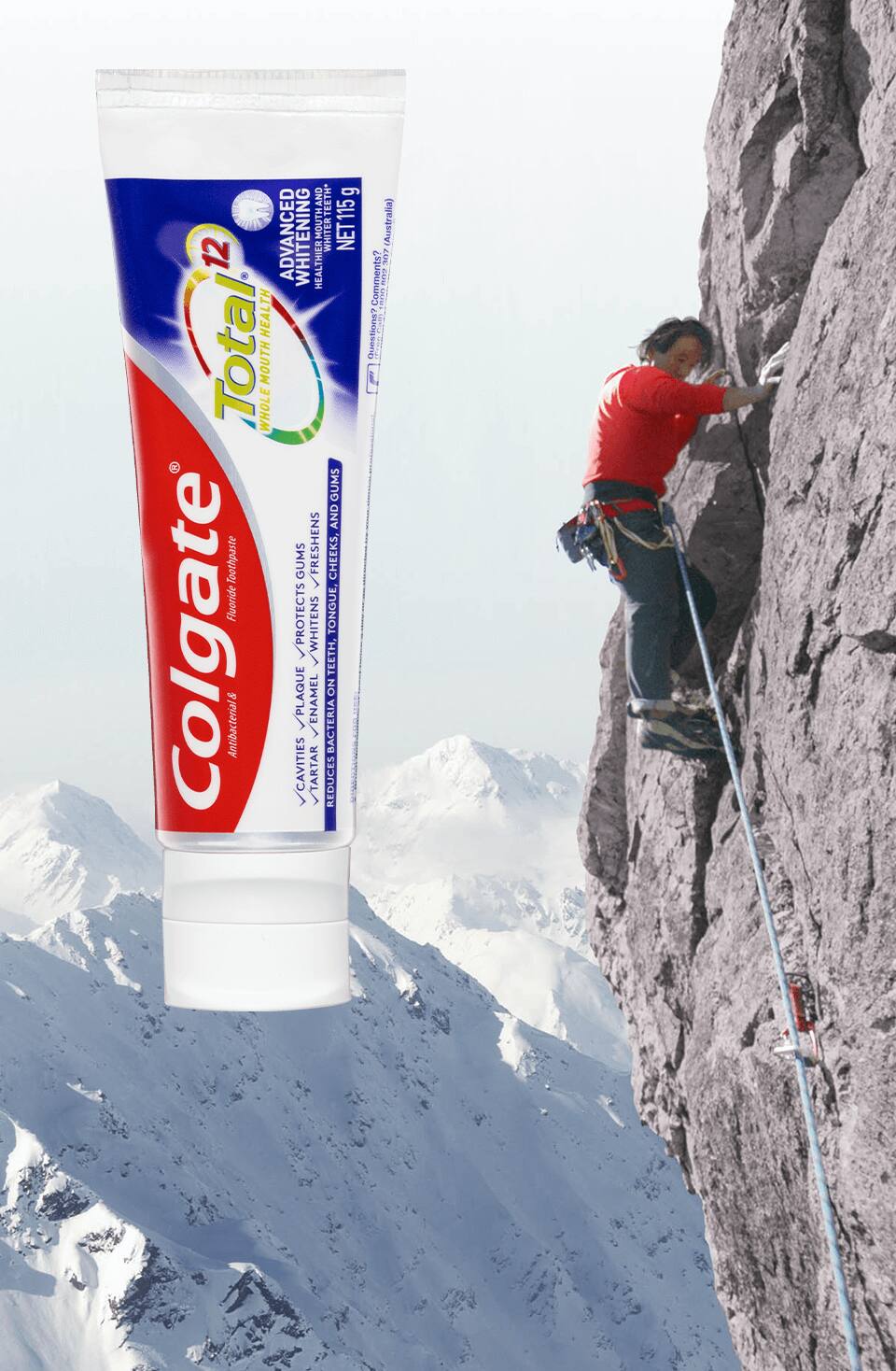 colgate total advanced whitening toothpaste packshot