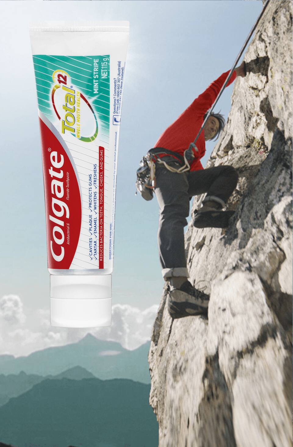 colgate total Mint Stripe health toothpaste packshot