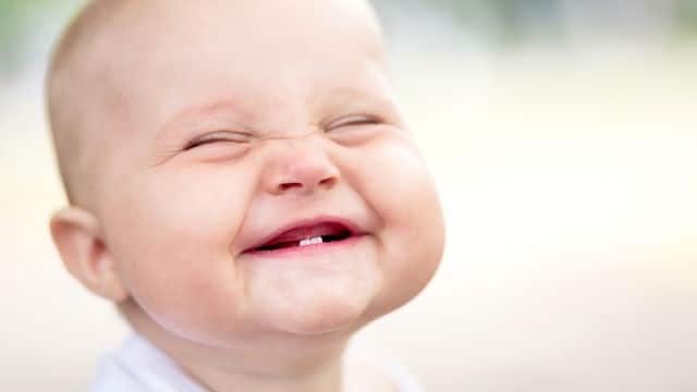 Teething Baby Smiling