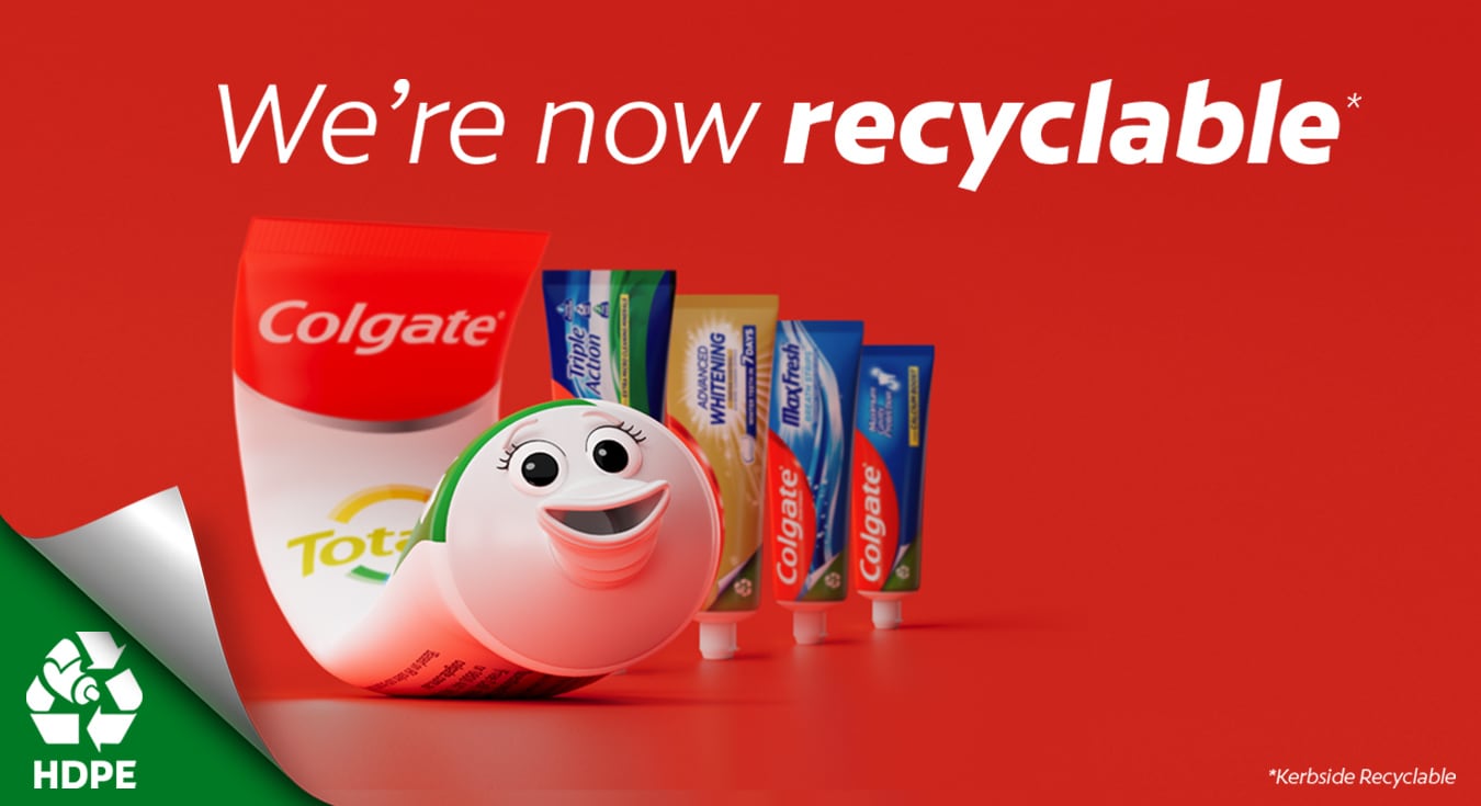 Colgate Palmolive is now using a recyclable tube