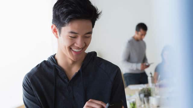 Man laughing